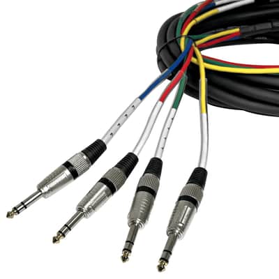 Seismic Audio SASRT-4x25 - 4 Channel 25 Foot 1/4 Inch TRS Snake Cable image 4