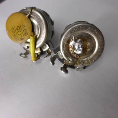 Vintage 1964 Fender Telecaster P Bass Pots & Tone Cap 250K Potentiometers image 2