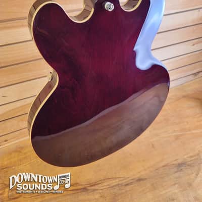 Epiphone Noel Gallagher Signature Riviera Semi-Hollow Electric Guitar with Epiphone Hard Case - Dark Red Wine image 6