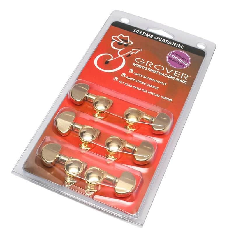 Grover 502G Roto-Grip Locking 3+3 Tuning Machines image 1