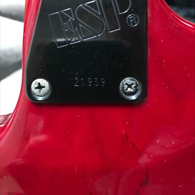 ESP Mirage Deluxe 1995 - see thru red image 6
