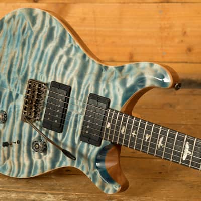 PRS Custom 24 Artist Top Faded Indigo Flame w/Awabi Birds image 5