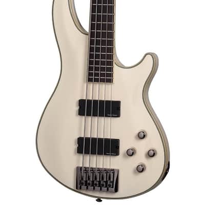 Schecter Blackjack ATX C-5 5 String Bass Guitar, Aged White AWHT NEW image 4