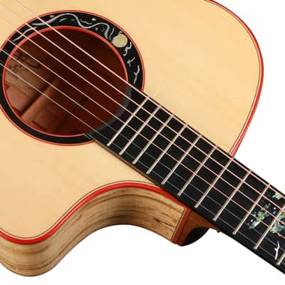 Natasha JC48 - European Spruce and Spalted Maple Acoustic Guitar - Gloss image 9