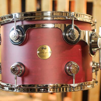 DW Collector's Jazz Maple Gum Cherry Satin Oil Drum Set - 24,13,16,18 - SO#1410733 image 4