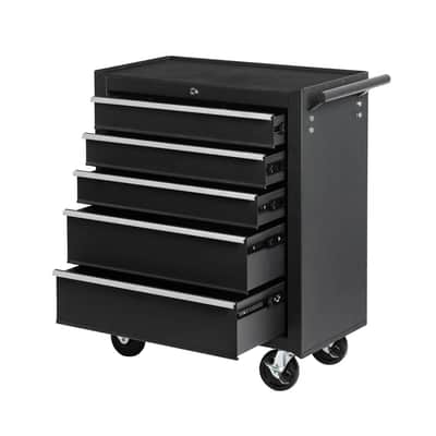 5-Drawer Mobile Studio Gear Chest – Locking Tool Cabinet for Guitarists, Producers & Audio Engineers | Rolling Organizer for Cables, Pedals, Mics & More image 3