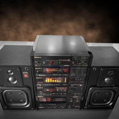 SONY FH-919CD GOLD Vintage Stereo Cassette Tape CD Boombox Side Panel image 6