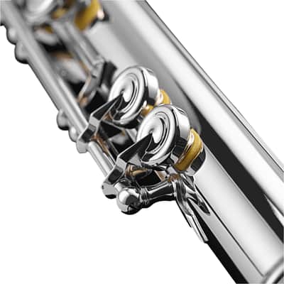 Di Zhao DZ801BOF (700 Series) Solid Silver Flute - Offset G, B Foot image 7