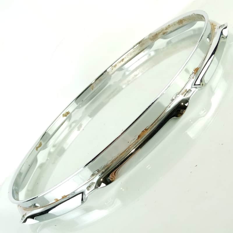 Ludwig 14"Snare/Tom Drum 10Lug Batter Rim/Hoop Chrome 2.3mm Triple Flange USA80s image 1