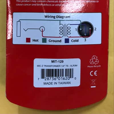 Hosa MIT-129 Impedance Transformer 1/4" TS to XLR3M - Chrome image 3