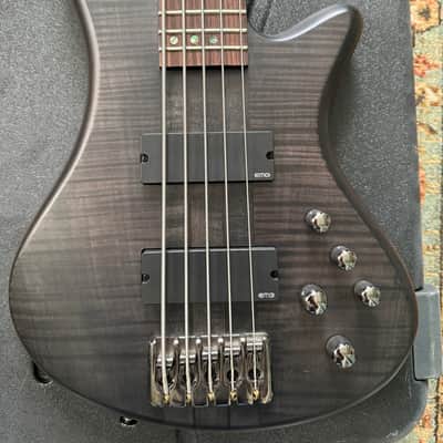 Schecter Stiletto Studio 5 2020s - See-Thru Black Satin image 1