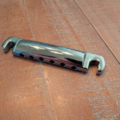 Unbranded Stop Bar Tailpiece With Stud Inserts And Adjusters Vintage Early 1970s Chrome image 3