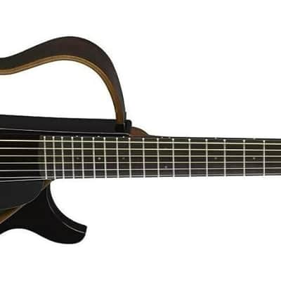 Yamaha SLG200S TBL Steel String Silent Guitar with Hard Gig Bag, Translucent Black image 3