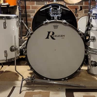 1974 ROGERS 9/72 FULLERTON SWIV-O-MATIC 5 PIECE KIT WHITE image 1