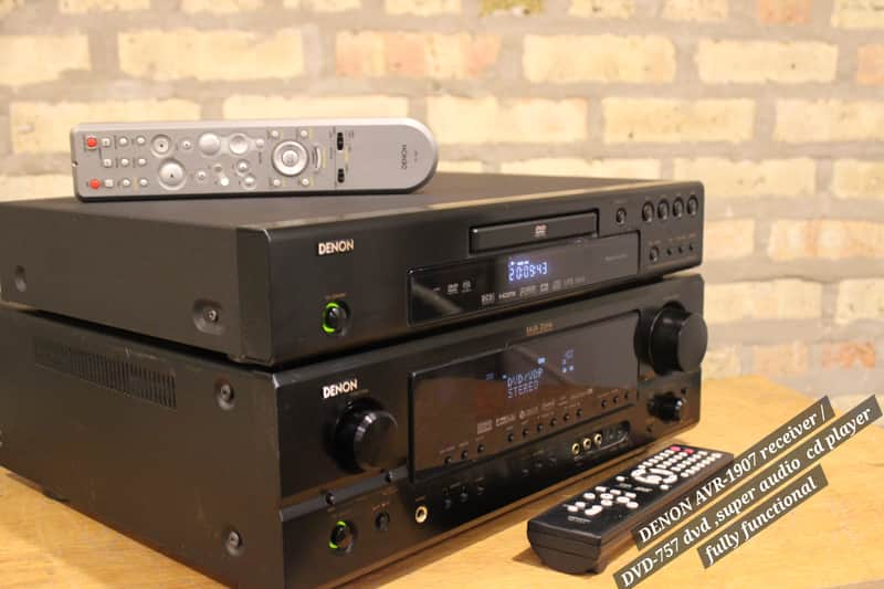 DENON AVR-1907/DVD-757 w/remote fully functional - refurbished image 1