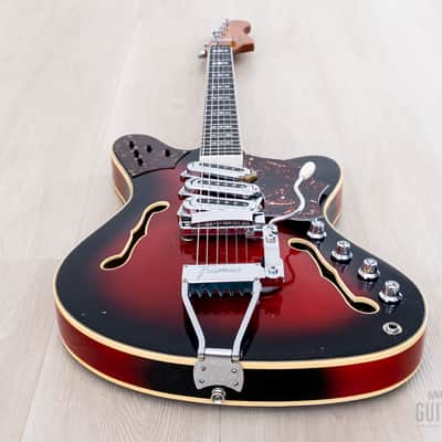 1966 Framus Television 5/118-54T Vintage Guitar Red Sunburst, 100% Original w/ Case image 13