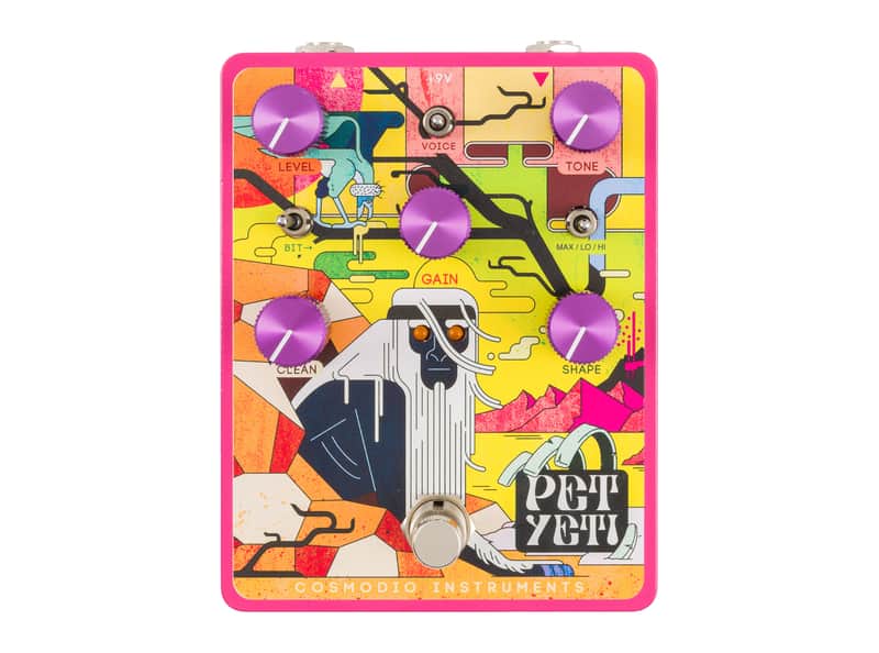 Cosmodio Instruments Pet Yeti Analog Distortion & Fuzz Pedal (Neon Nuclear Wasteland) image 1