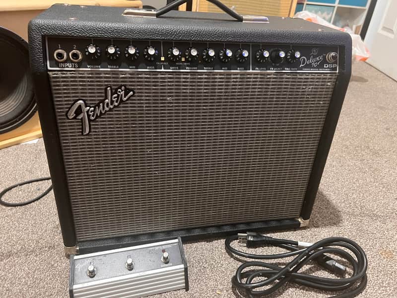 Fender Deluxe 90 2-Channel 90-Watt 1x12" Solid State Guitar Combo 1999 - 2002 - Black image 1