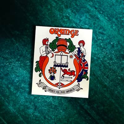 ORANGE AMPLIFIERS AMPS "CREST" EDITION STICKER INSANELY RARE LIMITED EDITION ORANGE MUSIC ELECTRONIC COMPANY AMP BUMPER CASE CANDY AMPLIFIERS FREE SHIPPING! image 2