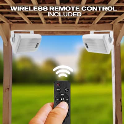 iHome IHSI-W400BT-PR-WHT 4" Inch Wall Mounted Speakers White Pair image 6