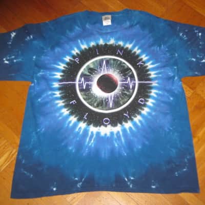 near new (worn once) Liquid Blue (shirt maker brand) Pink Floyd Pulse Concentric Tie-Dye T-Shirt, Men's XL, 100% Pre-Shrunk Cotton, Short Sleeve 2020s - Tye Dye: Blue, White, Purple / Graphic: Pupil, Space, Ocean (black, white, red, blue, green, purple) image 6