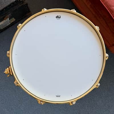 DW 6.5x14 Black Nickel/Gold over Brass Snare Drum -Hand Engraved by John Aldridge (30th Anniversary) image 10