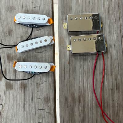 Fender Squier Gibson Epipone Pickup Lot Humbucker Single Coil Strat Stratocaster  - Chrome electric guitar lot project parts, Caster image 2