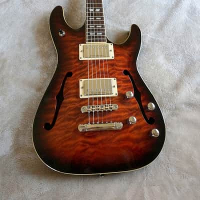 Schecter C-1 E/A Piezo Semi-Hollow Electric Guitar C1 Quilted Maple Top Korean Diamond Series image 1