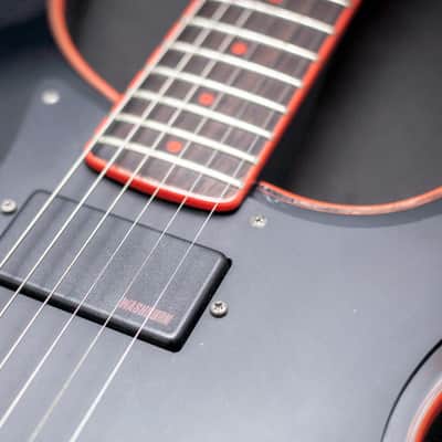 RARE '84 Washburn FORCE 6 Vibrato BBR Black With Red Binding image 11