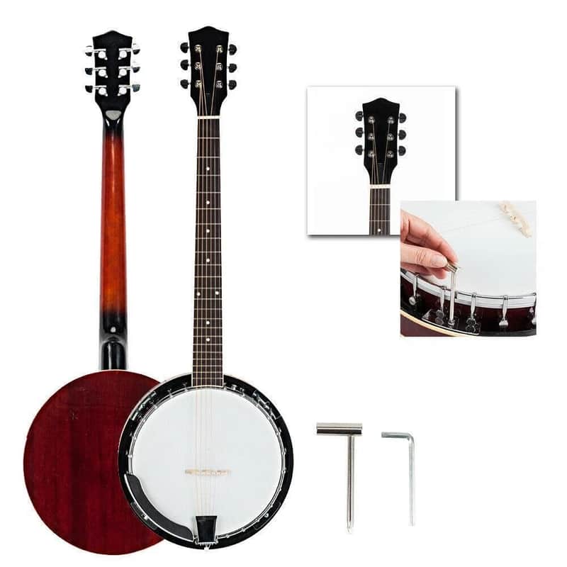 Professional Wood Metal 6-string Banjo image 1