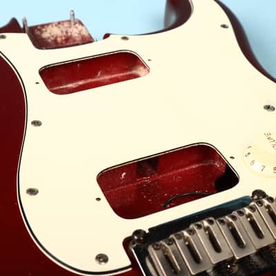 2003 Squier Stratocaster Loaded HH Humbucker Configuration Guitar Red Body image 7