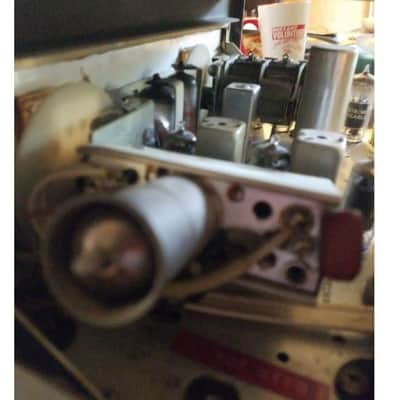 Stromberg-Carlson ASE-6 Preamp and SR445A Tuner mounted tube pre 1950s - Cream & Gold image 6