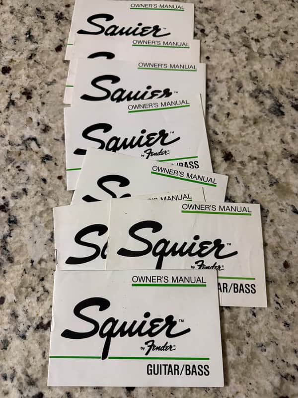 Squier Guitar/ Bass Manual 80s stratocaster telecaster precision jazz bass image 1