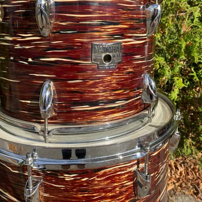 Yamaha D22 1960s Vintage 4pc Kit with Snare Brown Willow 22 16 13 14x5 SD Drum Set Made In Japan image 2