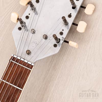 1960 Wandre Blue Jeans Vintage Aluminum Neck Hollowbody Guitar Black w/ Davoli Pickup, Case image 4