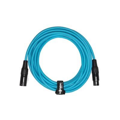 Sure-Fit 10ft Blue, Green & Orange XLR Male to XLR Female Cables (3 Pack) + Case image 2