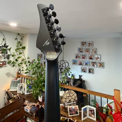 Schecter Jake Pitts Signature E-1 FR S Sustainiac - black finish over ash body, MINT image 9