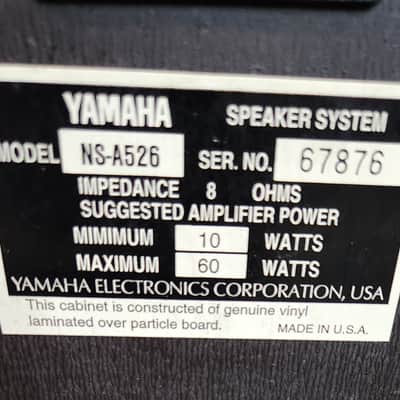 Yamaha Yamaha NS-A526 is a vintage, 2-way passive bookshelf speakers 90s - Black image 9