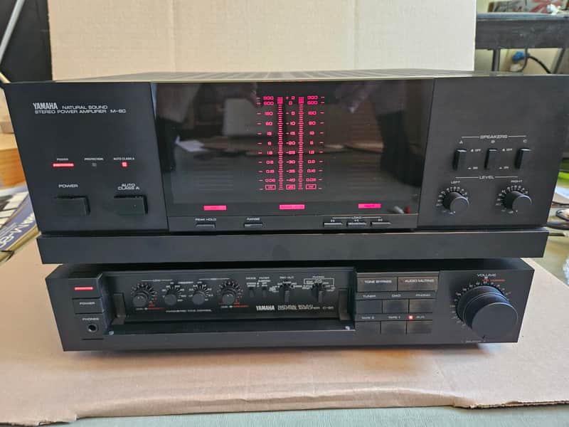 Yamaha M-80 & C-80 Class A High-End Amplifier Set image 1