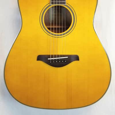 Yamaha FG-TA TransAcoustic Dreadnaught Guitar; Solid Spruce Top, Mahogany B/S, Vintage Tint image 1