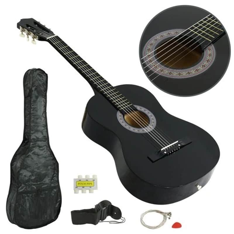 38" Acoustic Guitar Full Size W/Case, Strap, Tuner & Pick Gift to Kids Student image 1