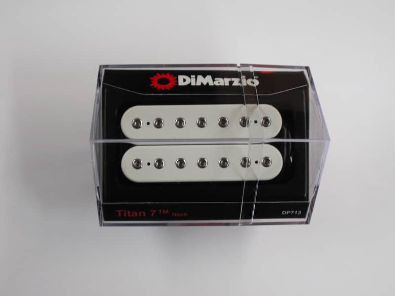 DiMarzio Titan 7 String Neck Humbucker White W/Chrome Poles DP 713 image 1