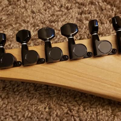 1986 USA Charvel San Dimas Original Pink Pearl Ebony Slab Pearl Dots image 9