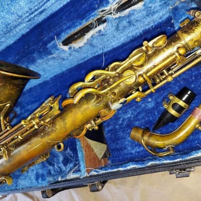 Vintage Antique York Alto Saxophone, USA 1930, Good Condition image 8