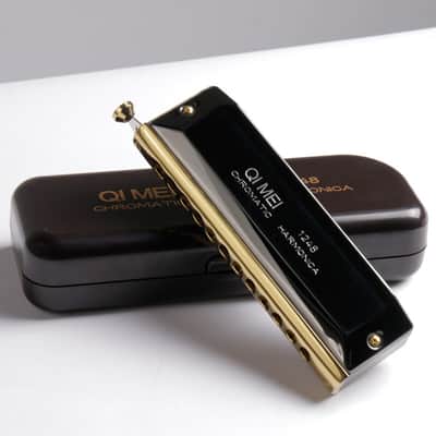 Chromatic Harmonica C Key 12 Hole 48 Tone Harp Harmonica French Harp Mouth Organ image 2