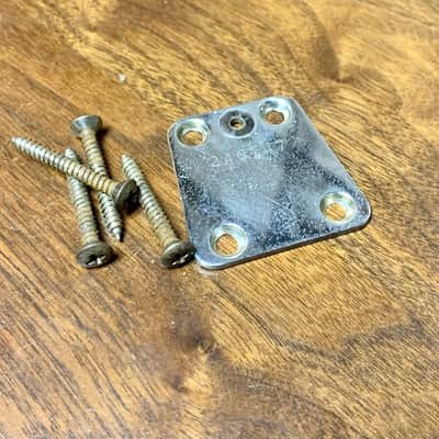 Vox Guitar neck plate 1960’s Chrome original vintage UK Italy image 1