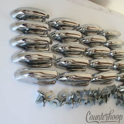 *Slingerland 21x Sound King Lugs Bass Drum Chrome Set Parts Vintage 60s-70s USA* image 2