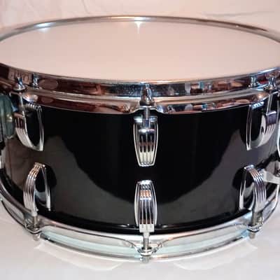Immagine LUDWIG VINTAGE INDEPENDENT SUSPENSION (COLISEUM STYLE) SNARE DRUM 70's CUSTOM - AGED PIANO BLACK WRAP - FREE SHIP TO C-USA! - 3