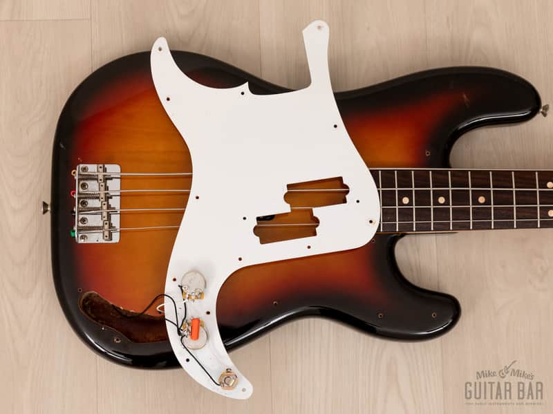 1984 Squier by Fender JV Precision Bass SPB-50 Sunburst, 1 | Reverb