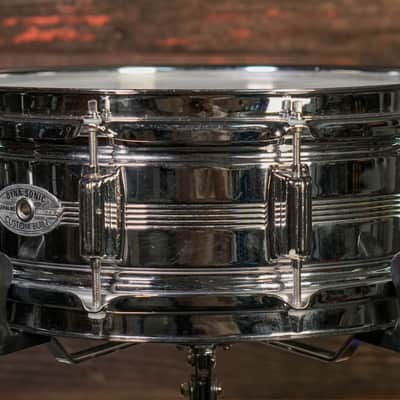 Rogers 5x14" Dynasonic Chrome-Over-Brass Snare Drum - 1960s (5-Line) image 2